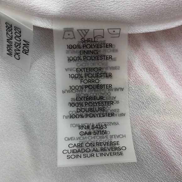 Calvin Klein Red Floral Print Stripe Print Skirt - Picture 7 of 8